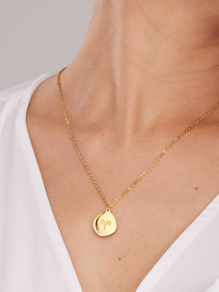 Alluring Zodiac Necklace - Stainless Steel Women'S Jewelry : NK401