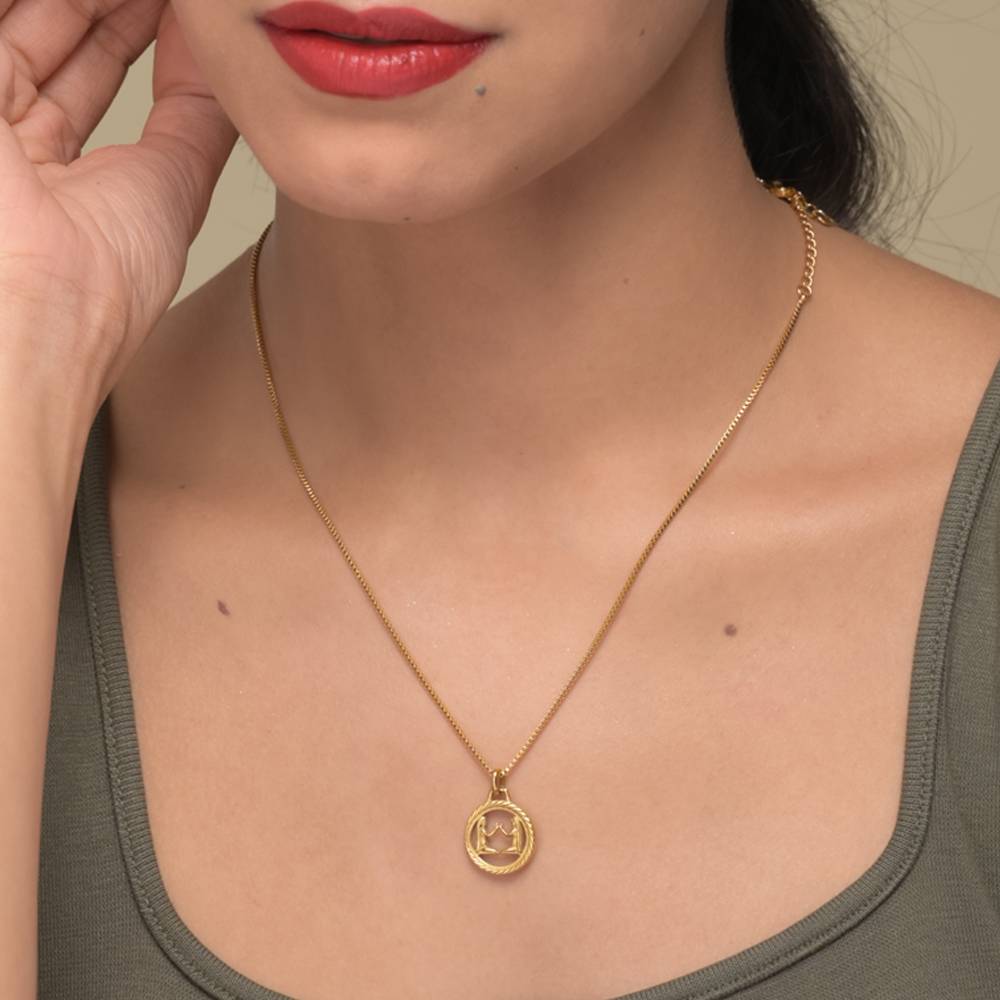Zodiac Sign Gold Pendant Necklace : NK429