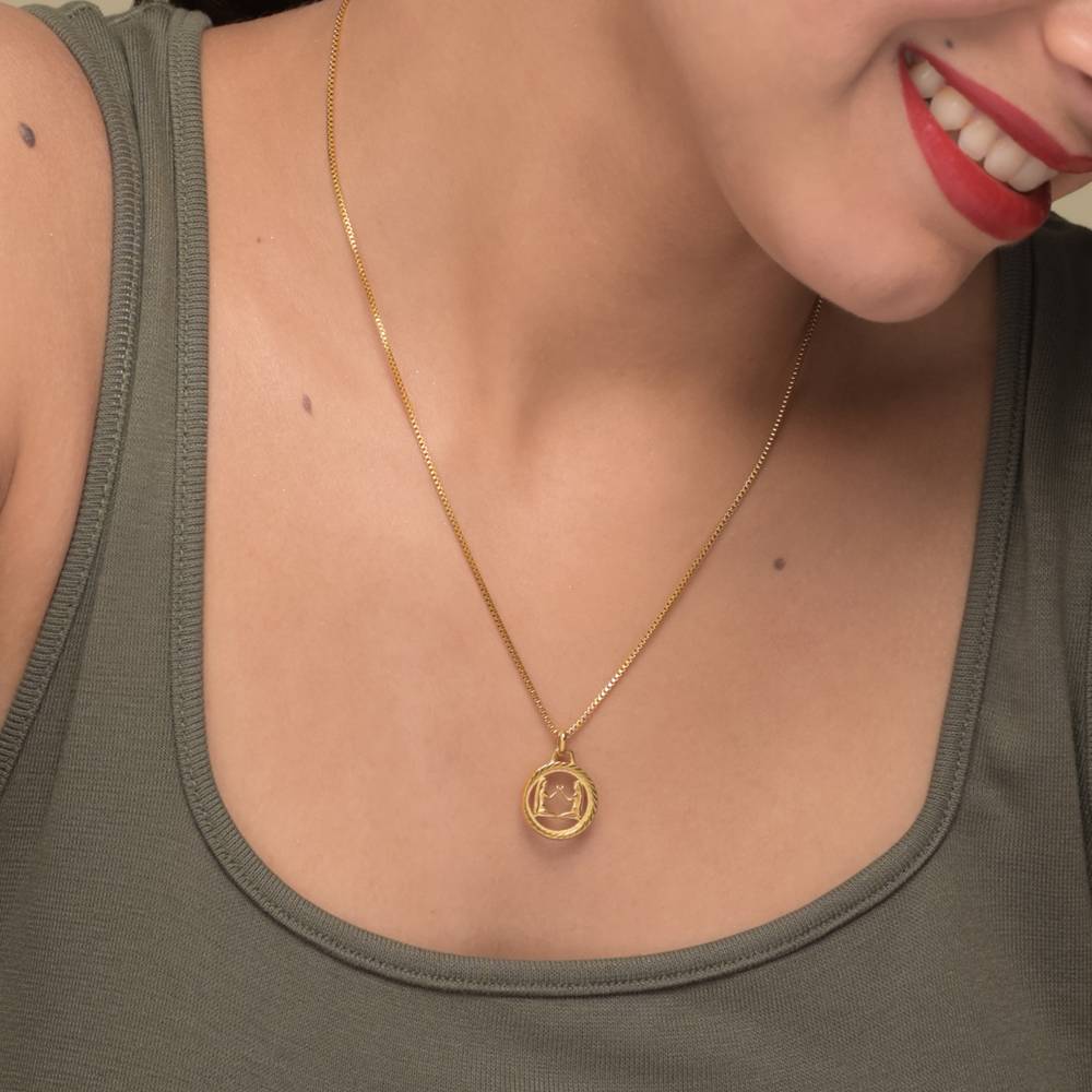 Zodiac Sign Gold Pendant Necklace : NK429