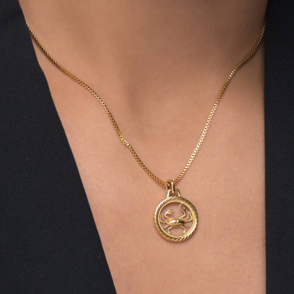 Zodiac Sign Gold Pendant Necklace : NK431