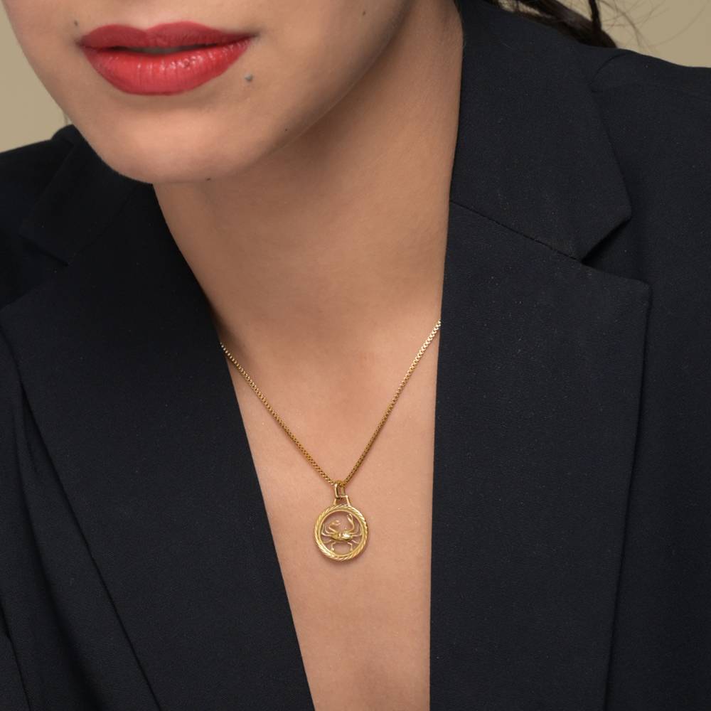 Zodiac Sign Gold Pendant Necklace : NK431