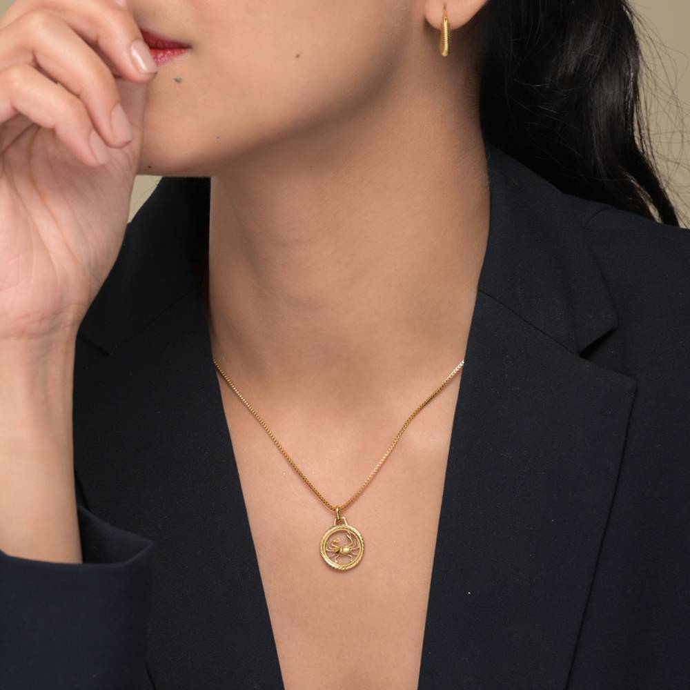 Zodiac Sign Gold Pendant Necklace : NK431