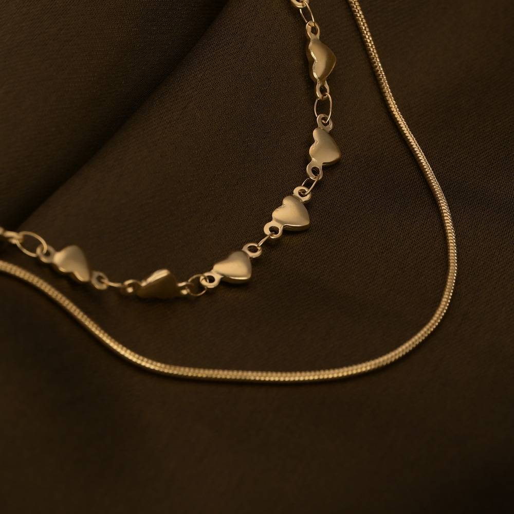 Love Embrace Two Layered Necklace : NK445