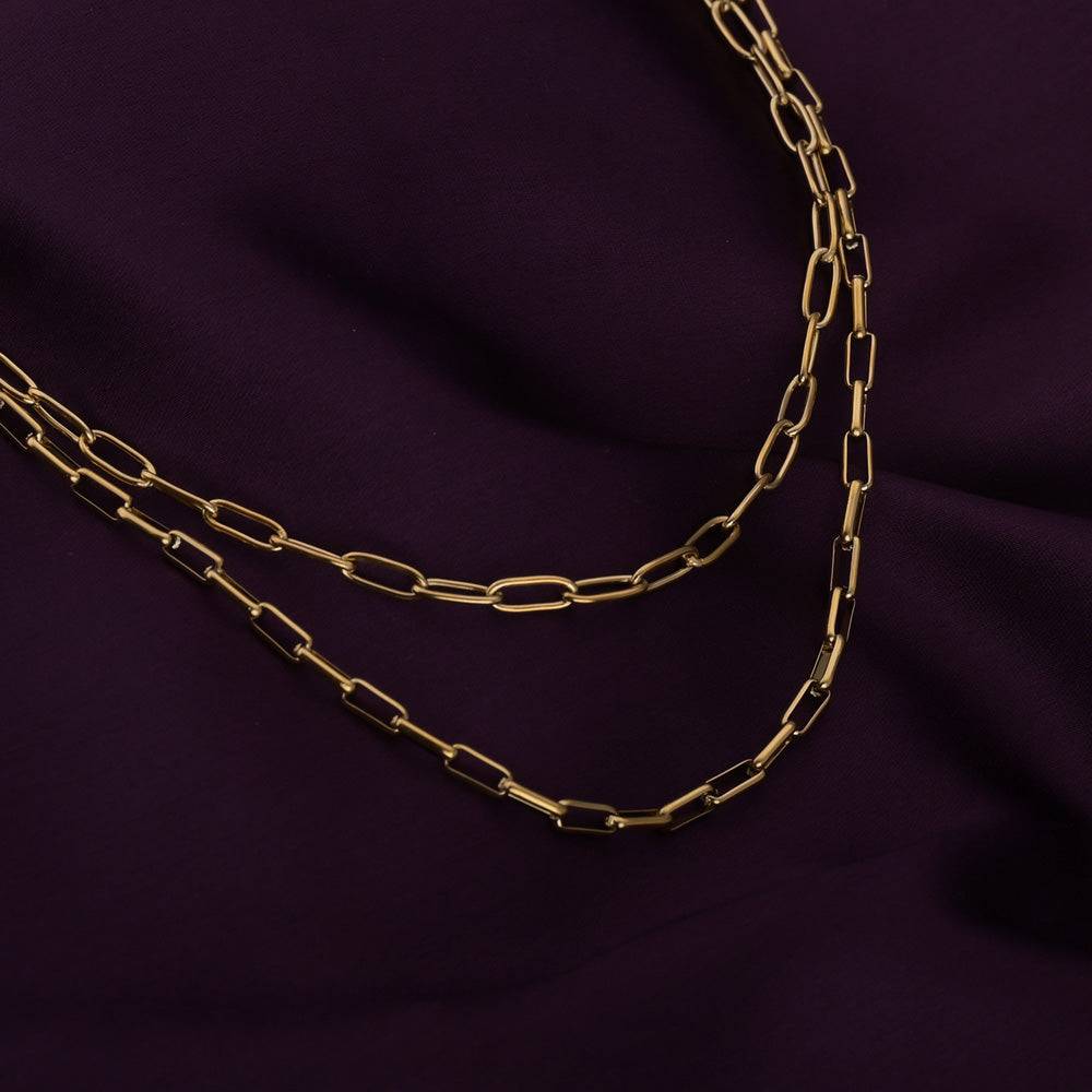 Womens Cosmic Chain Two Layered Necklace : NK448