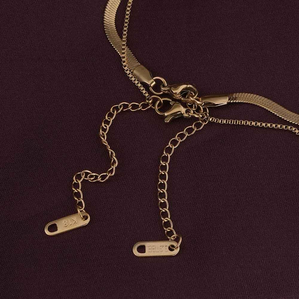 Birthstone Pendant Necklace For Womens Waterproof & Anti-Tarnish : NK457