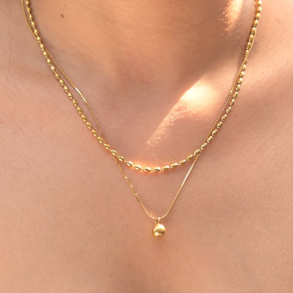 Two-Layered Bead Necklace : NK463