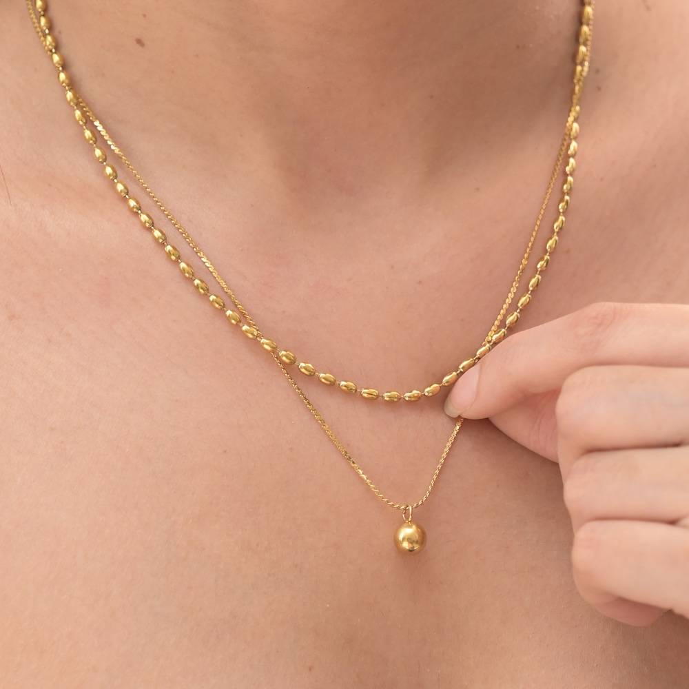 Two-Layered Bead Necklace : NK463