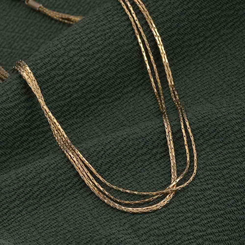 Golden Layered Choker : NK464