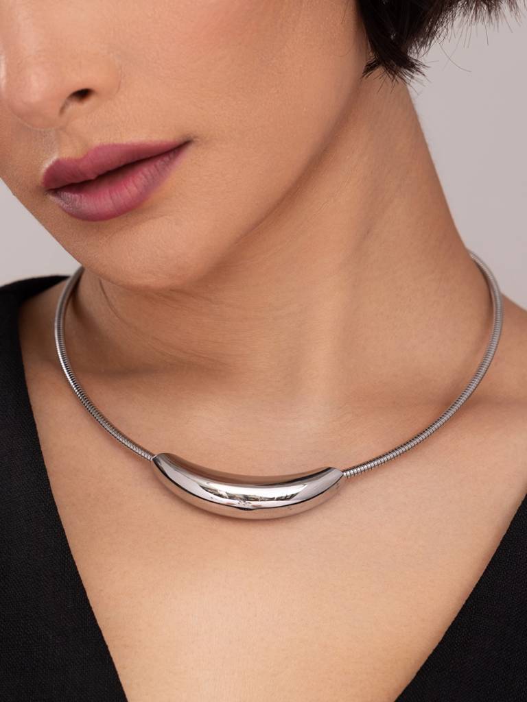 Crescent Arc Necklace : NK472-S