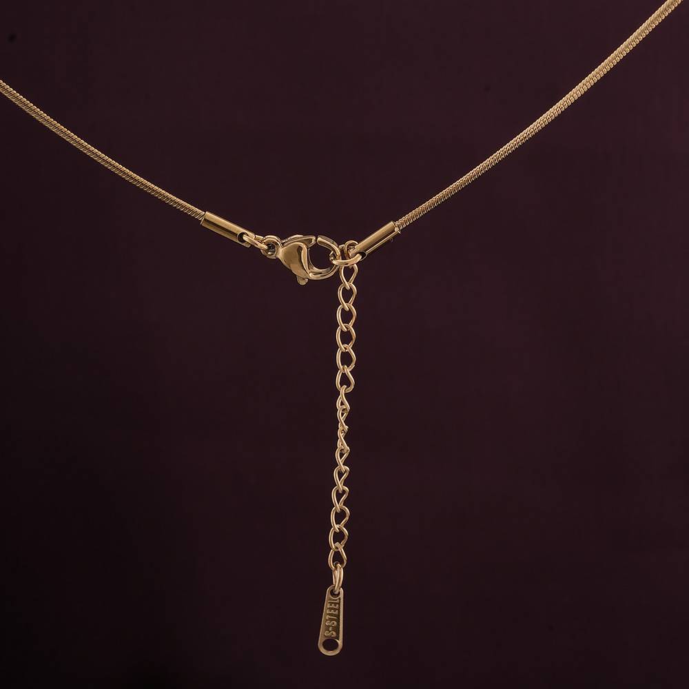 Octagon Diamond Necklace For Womens Waterproof & Anti-Tarnish : NK478