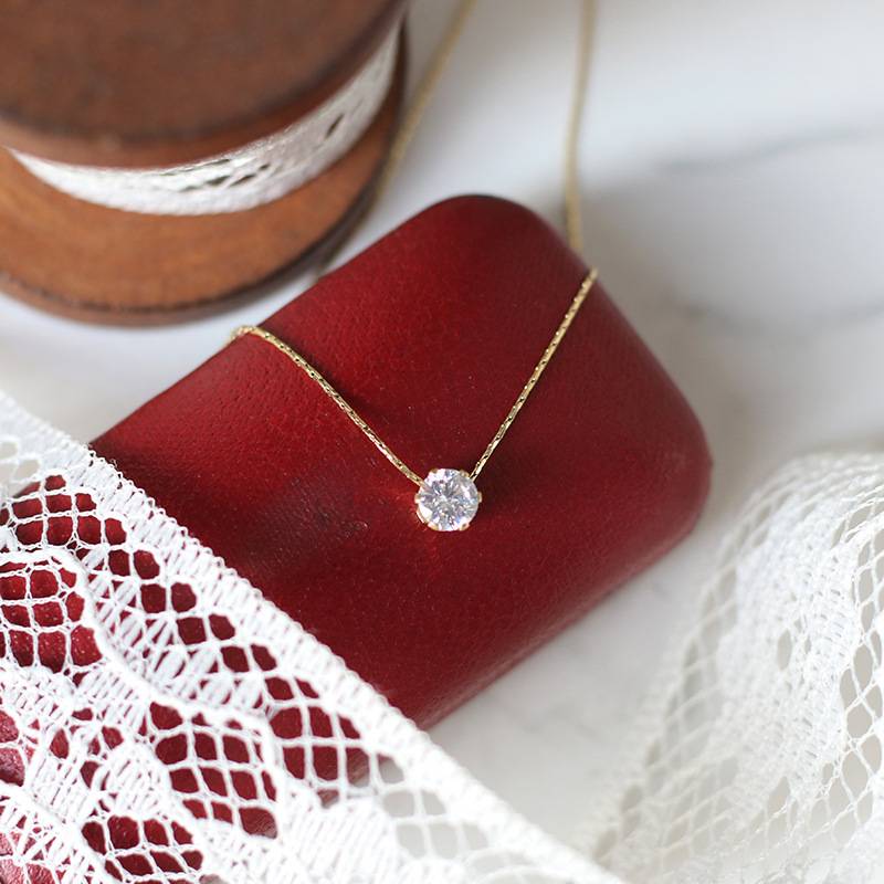 Delicate Diamond Studded Necklace For Womens Waterproof & Anti-Tarnish : NK484