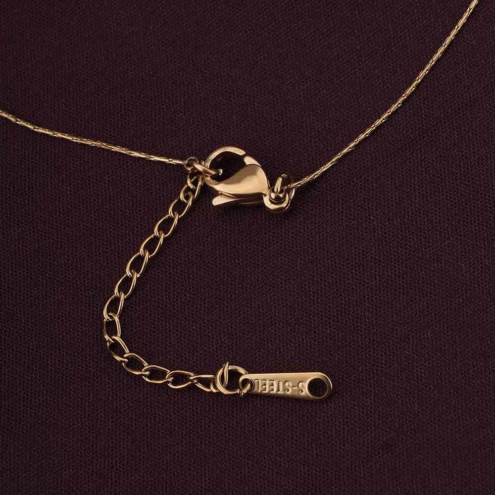 Delicate Diamond Studded Necklace For Womens Waterproof & Anti-Tarnish : NK484