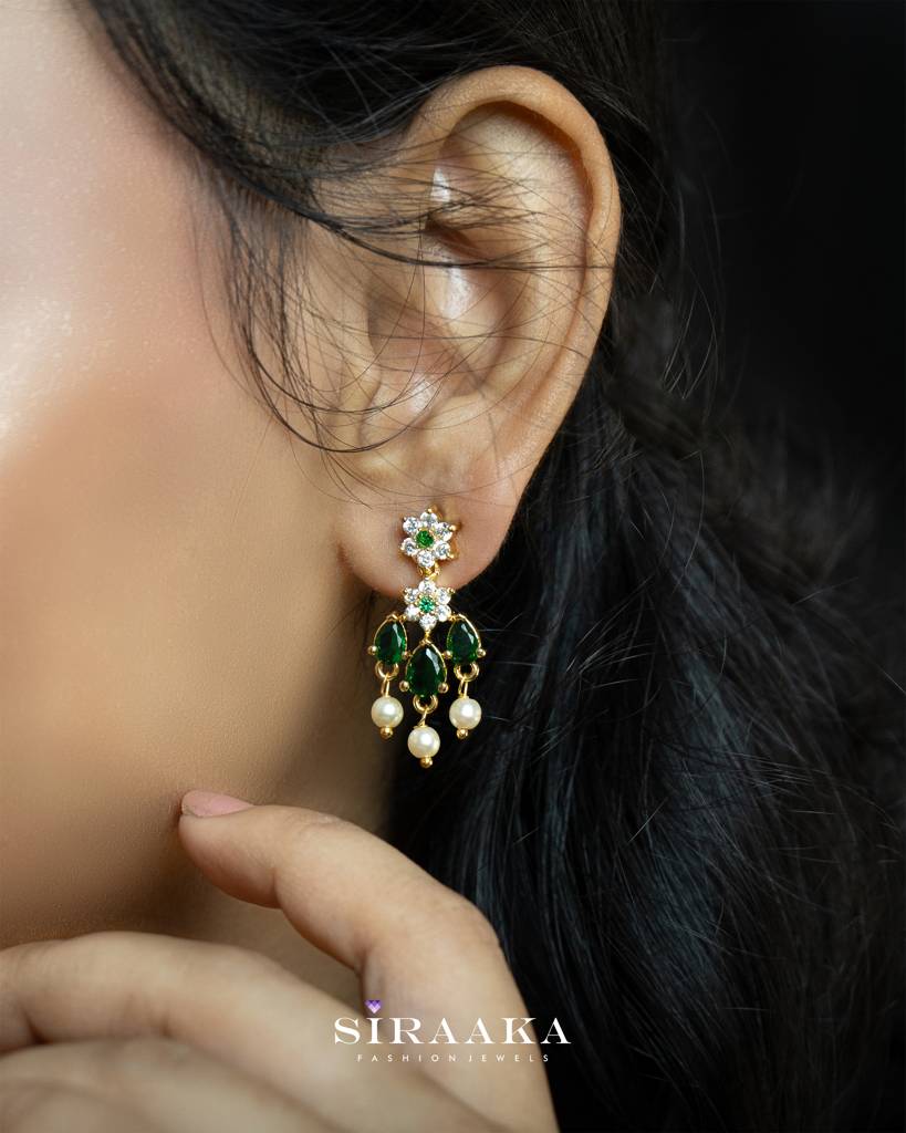 Green Zircon/Ad Short Necklace : NK540A