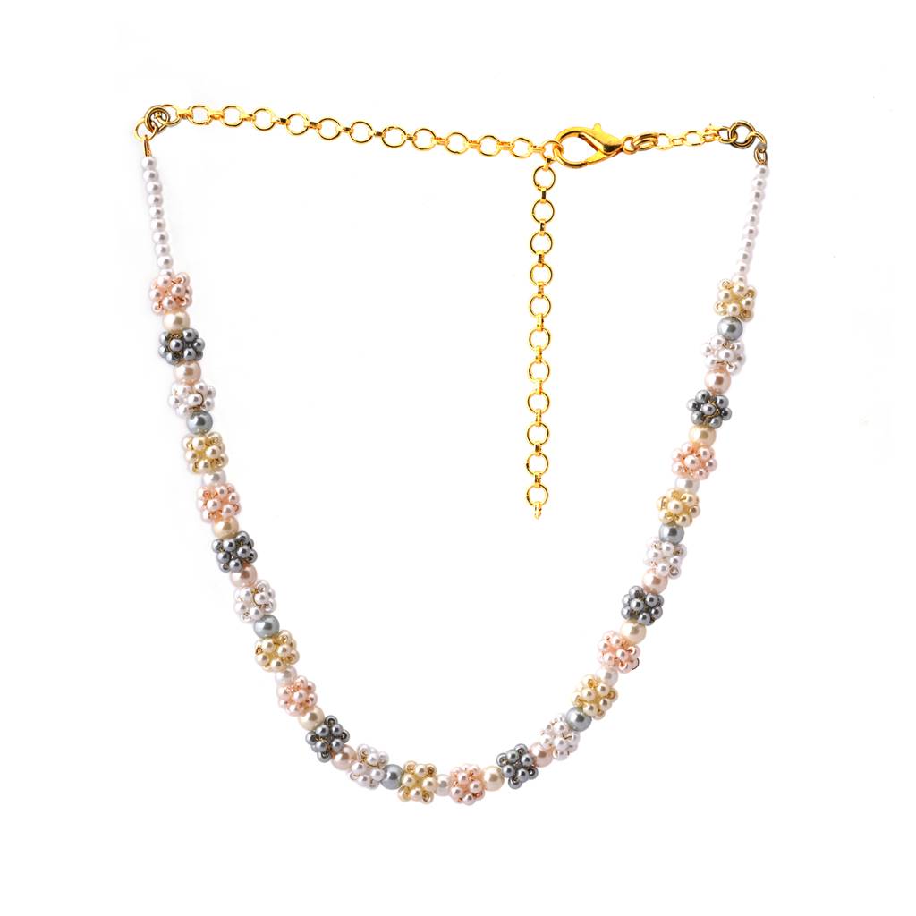 Handcrafted Multi-Color Pearl Necklace : NL-132-01MULTI