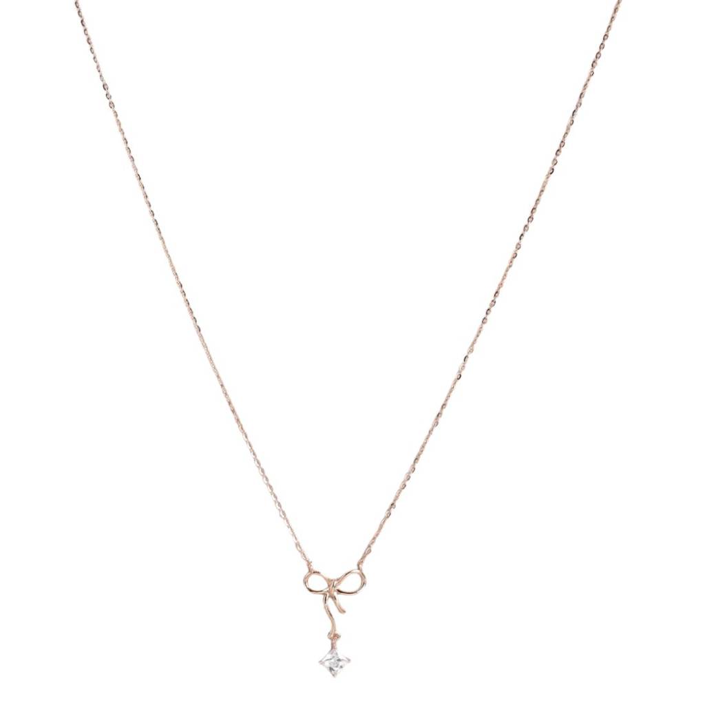 Infinity Cz Rose Gold Plated 925 Sterling Silver Pendant Necklace : NL-30087