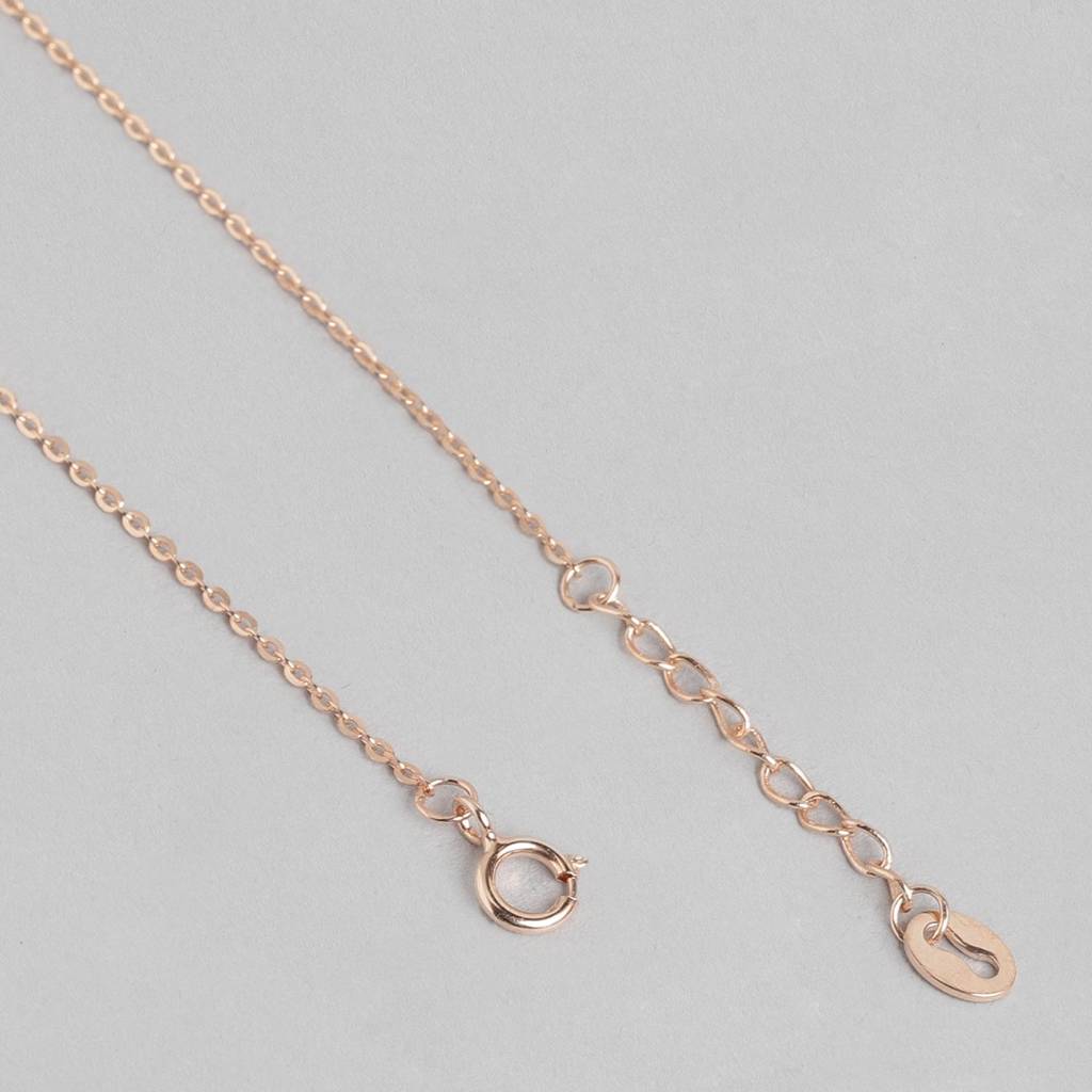 Infinity Cz Rose Gold Plated 925 Sterling Silver Pendant Necklace : NL-30087