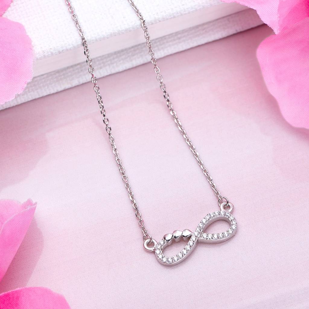 GIVA 925 Sterling Silver Rose Gold Deer Heart Necklace