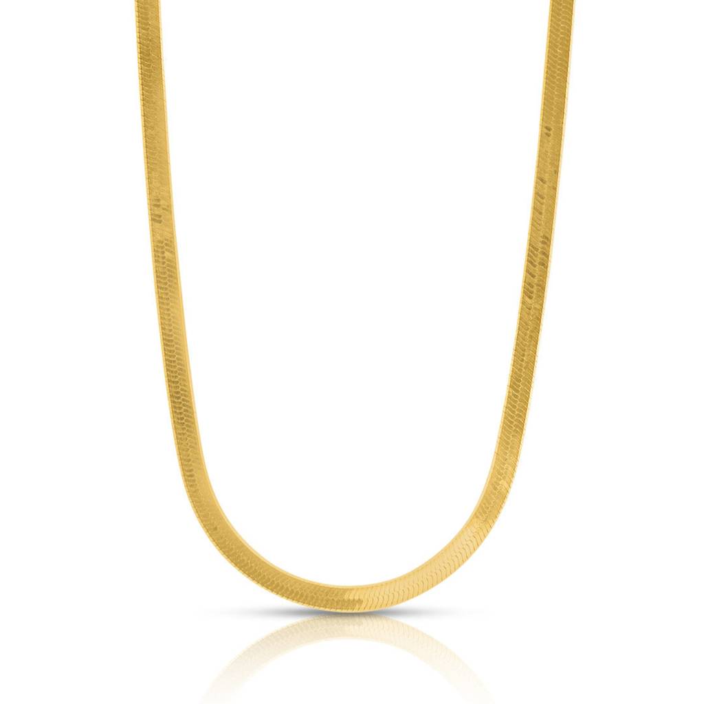 Snake Chain Gold Plated 925 Sterling Silver Necklace : NL-30338-G