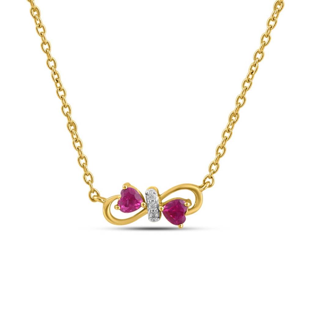 Infinity Gold Plated 925 Sterling Silver Necklace : NL-30376-G