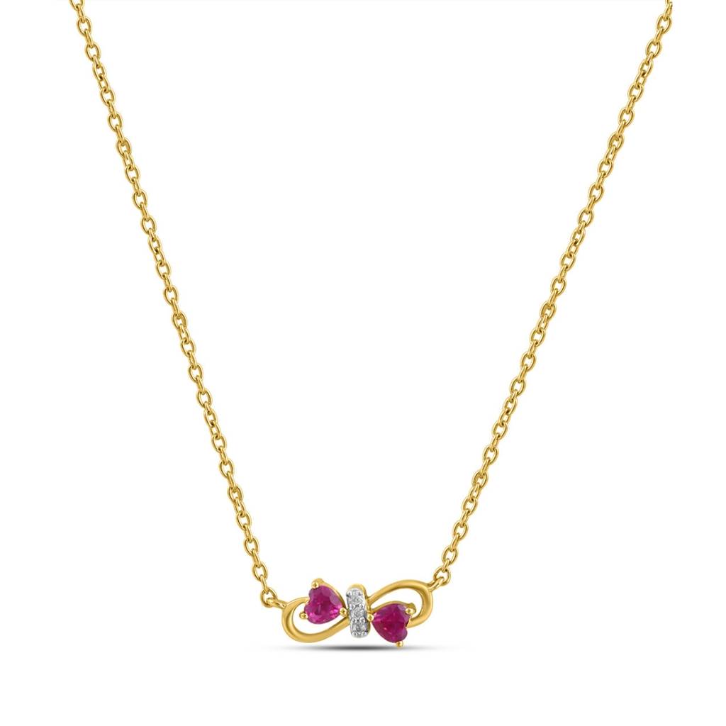 Infinity Gold Plated 925 Sterling Silver Necklace : NL-30376-G