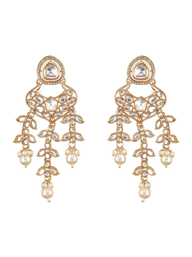 Gold Plated Stones Studded & Beaded Jewellery Set : NL-JS23-40367