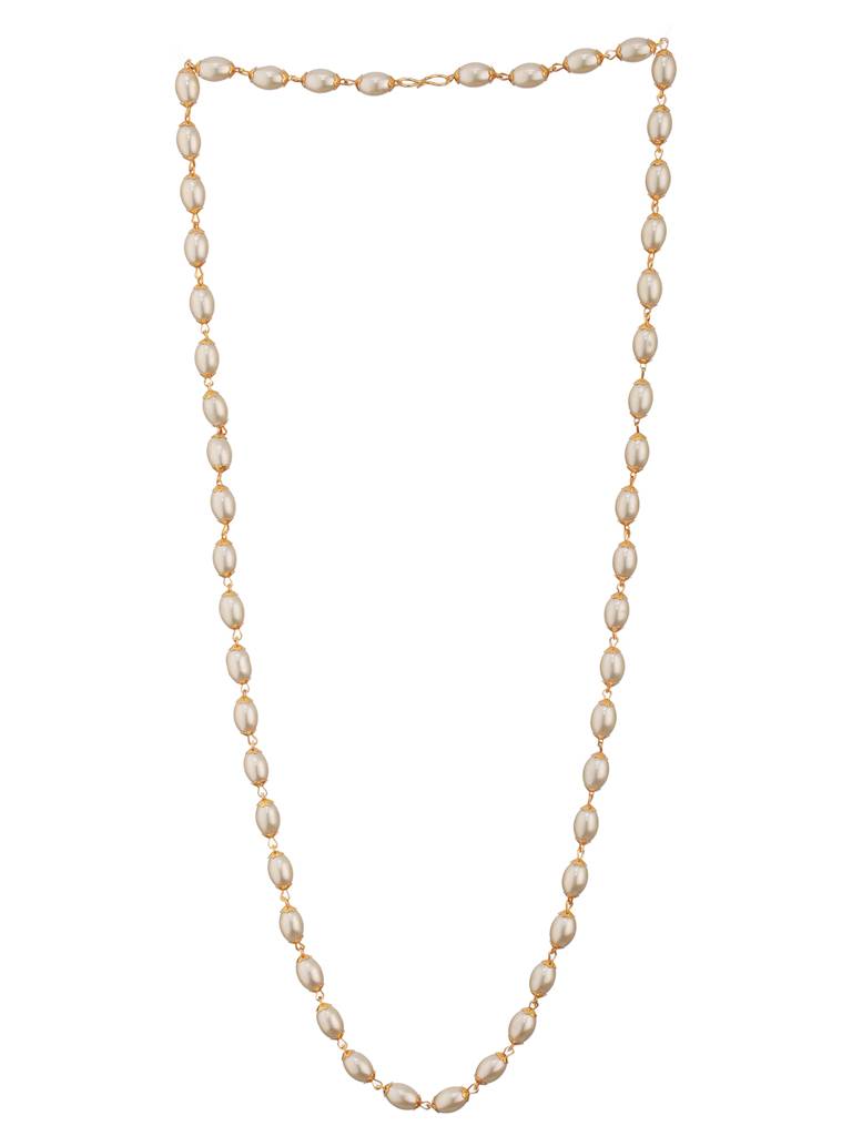 Brass Gold-Plated Pearls Beaded Necklace : NL-JS24-40408