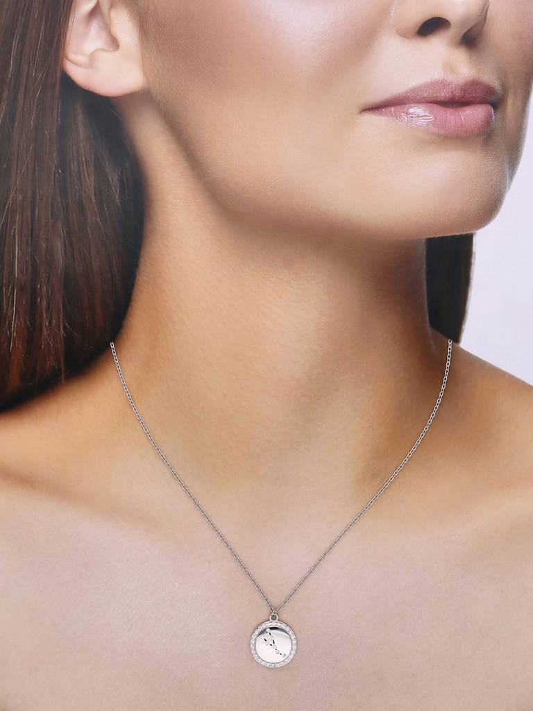 Sterling Silver Minimalistic Taurus Single Zodiac Chain Necklace : NLCS100-S-NA