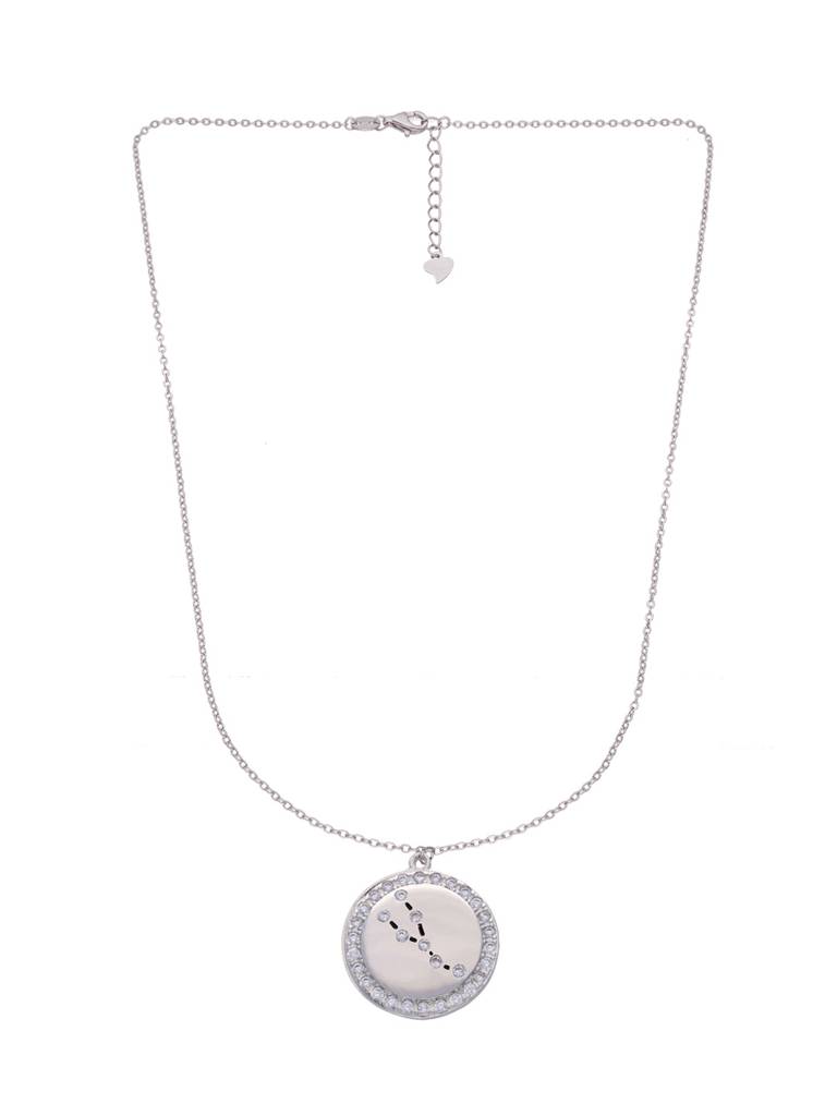 Sterling Silver Minimalistic Taurus Single Zodiac Chain Necklace : NLCS100-S-NA