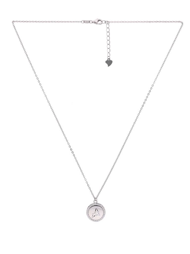 Sterling Silver Minimalistic Capricorn Single Zodiac Chain Necklace : NLCS104-S-NA