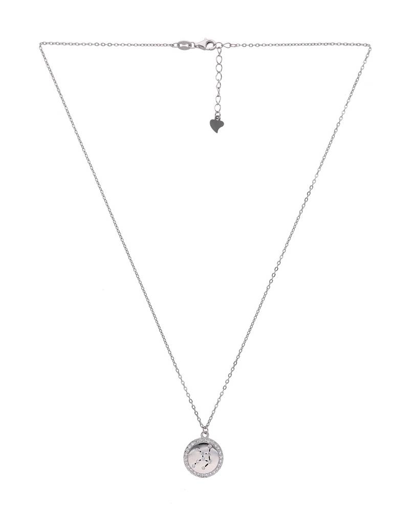 Sterling Silver Minimalistic Virgo Single Zodiac Chain Necklace : NLCS108-S-NA