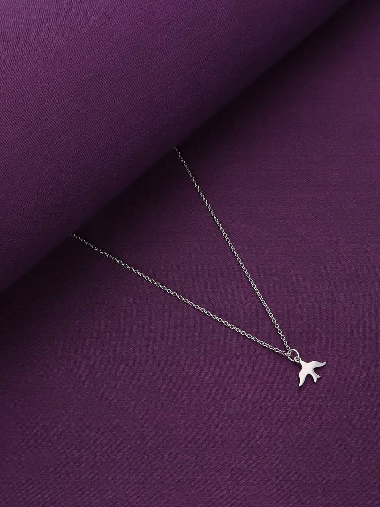 Sterling Silver The Worthy Wings Casual Necklace : NLCS132-S-NA