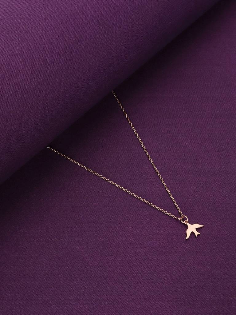 Sterling Silver Rose Gold The Worthy Wings Casual Necklace : NLCS133-RG-NA