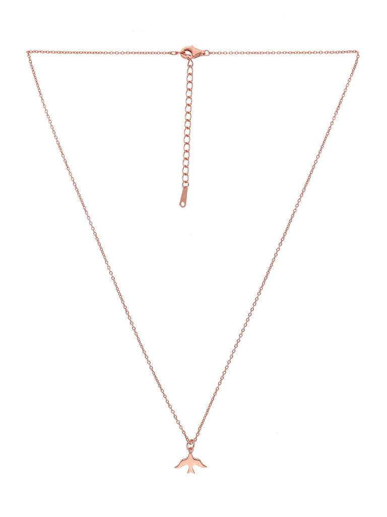 Sterling Silver Rose Gold The Worthy Wings Casual Necklace : NLCS133-RG-NA