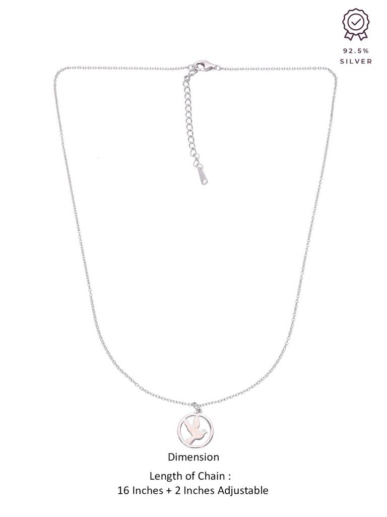 Sterling Silver The Bird Beaut Casual Necklace : NLCS144-S-NA