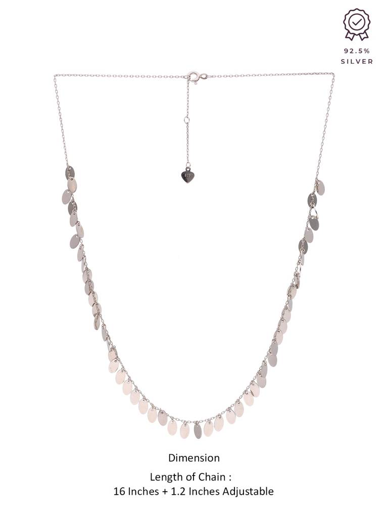 Sterling Silver Strand Of Drops Casual Necklace : NLCS177-S-NA