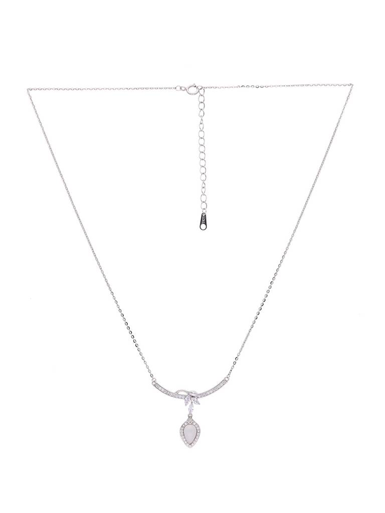 Sterling Silver Grace Drop Chain Necklace : NLCS409-S-NA