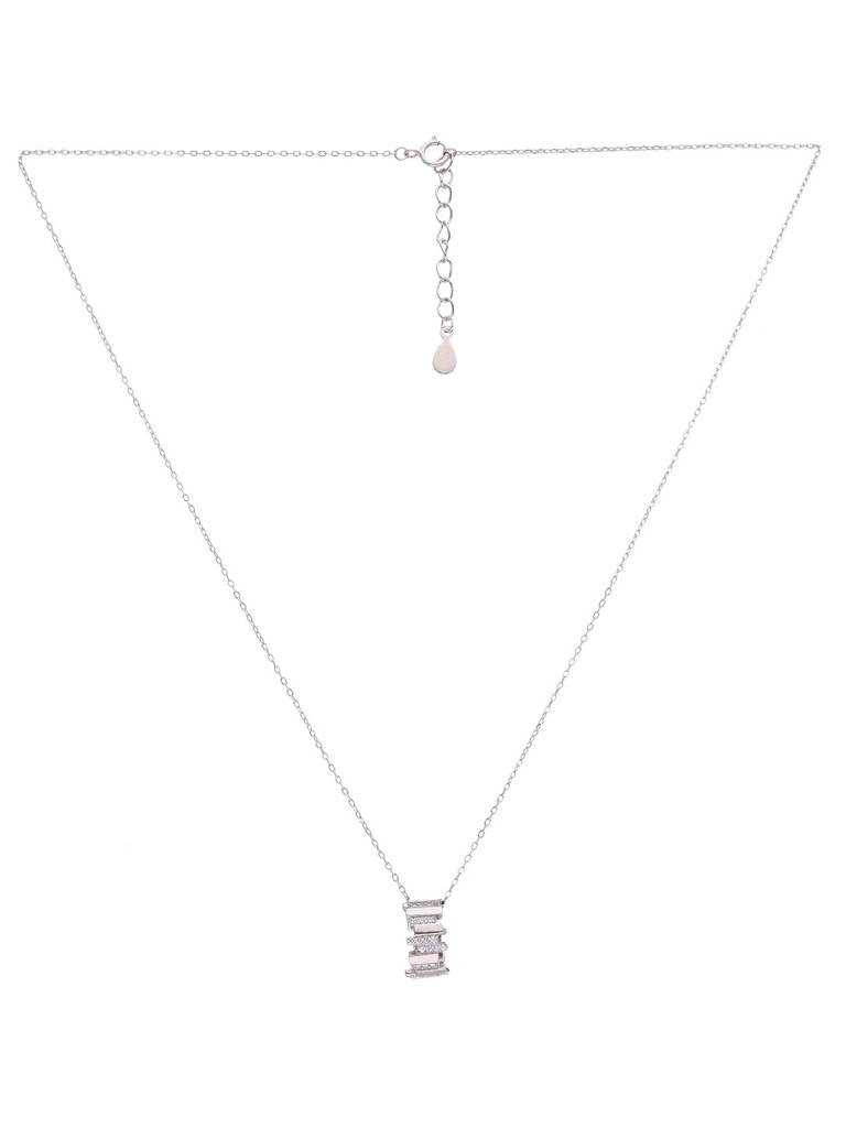 Sterling Silver Eternal Circle Ring Pendant Necklace : NLCS496-S-NA