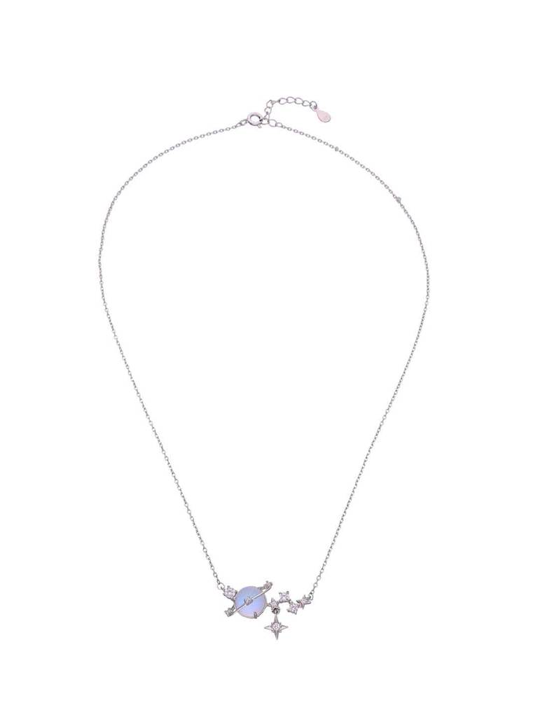 Sterling Silver Starry Night Casual Silver Necklace Necklace : NLCS519-S-NA