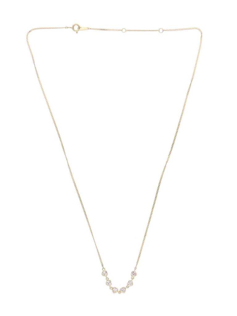 Sterling Silver String Of Hearts Necklace : NLCS555-G-NA