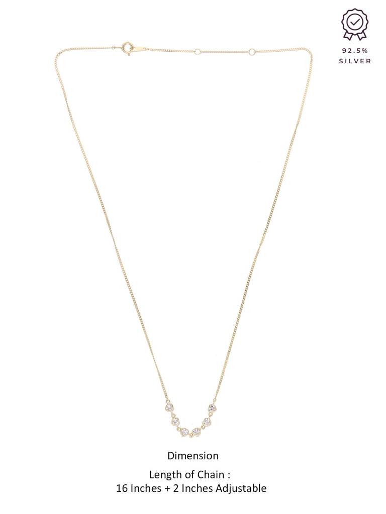 Sterling Silver String Of Hearts Necklace : NLCS555-G-NA