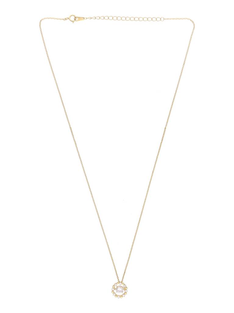 Sterling Silver Solitaire Brilliance Necklace : NLCS559-G-NA