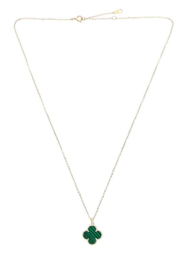 Sterling Silver Chic Clover Necklace : NLCS572-G-NA