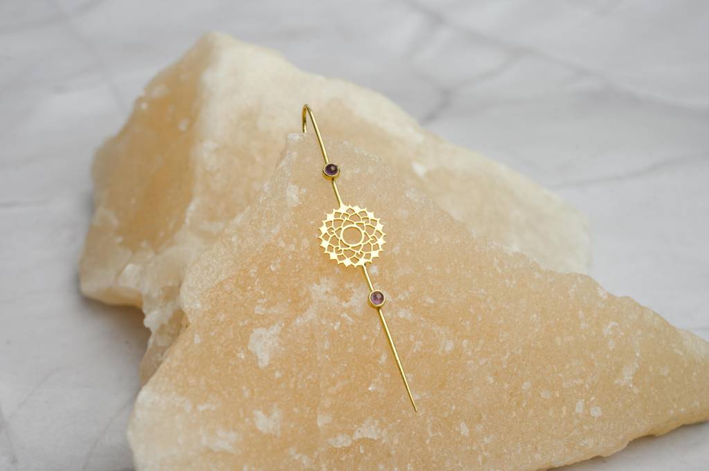 Crown Chakra Ear Pin : TJCcrownep