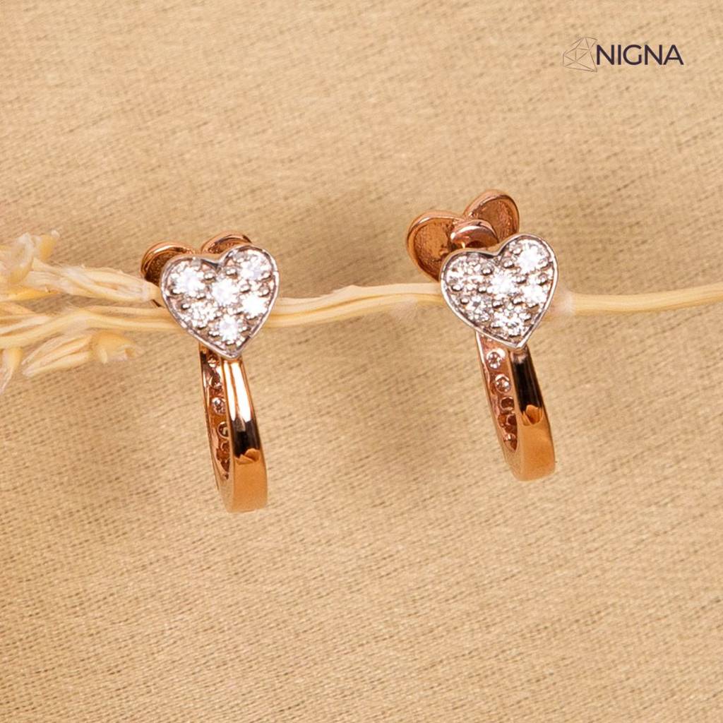 Sneha - Reversible Heart Earrings : NNS14LBL0033