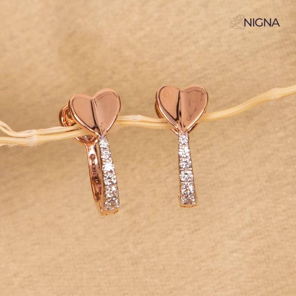 Sneha - Reversible Heart Earrings : NNS14LBL0033