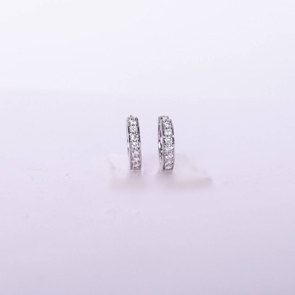 Chakra Whispers - Lab Grown Diamond Huggie Hoops : NNS14LBL0049
