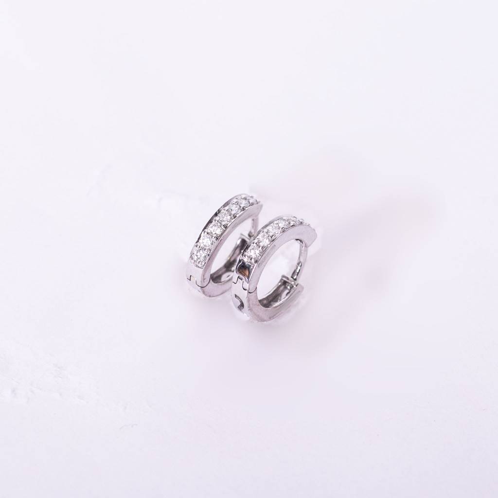 Chakra Whispers - Lab Grown Diamond Huggie Hoops : NNS14LBL0049