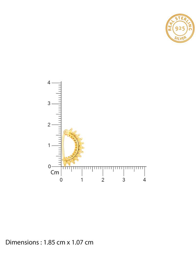 GIVA 925 Sterling Silver Golden Celebration Nose Ring