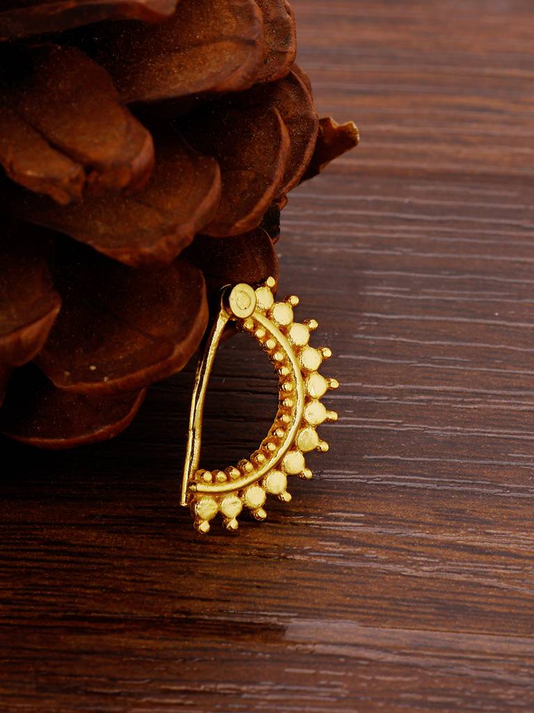 GIVA 925 Sterling Silver Golden Celebration Nose Ring