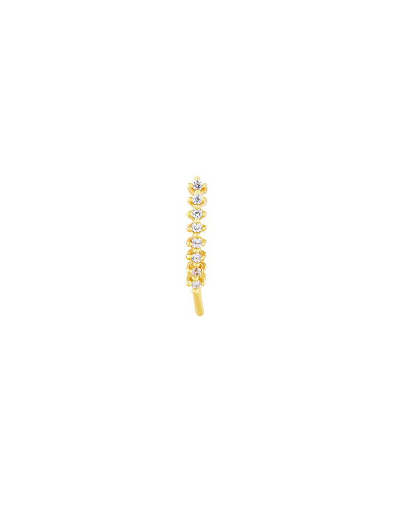 GIVA 925 Sterling Silver Golden Classy Nose Pin